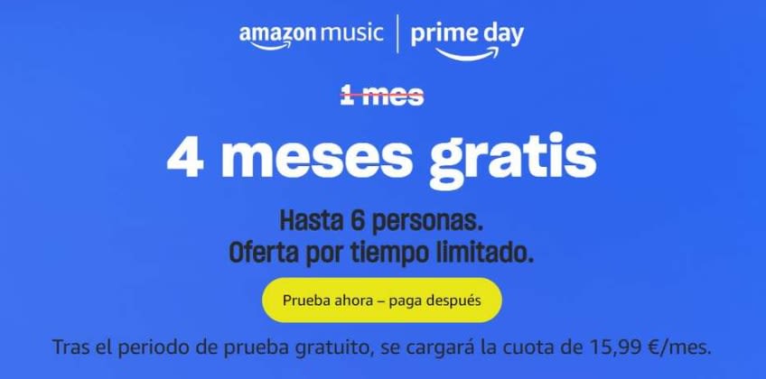 4 meses GRATIS Amazon Music Unlimites