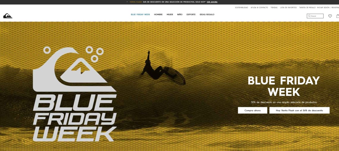 Oferta flash Quiksilver: hasta un 50% de descuento en todo tipo de prendas  de hombre y mujer