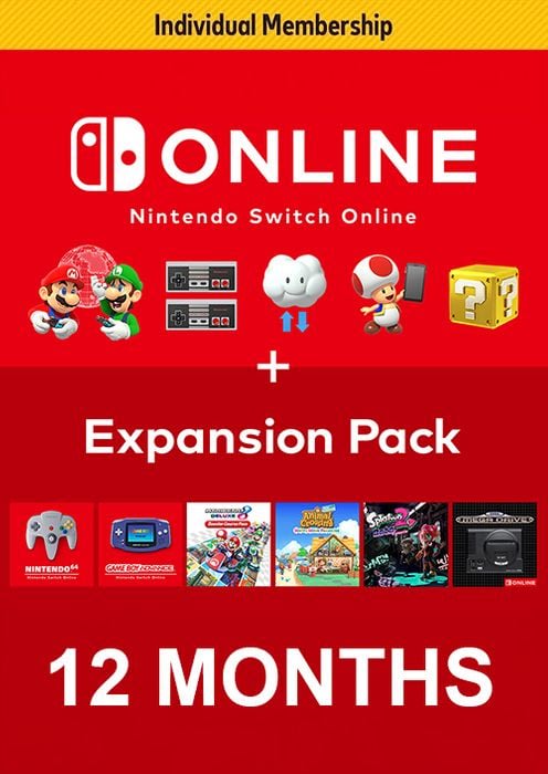 1 jaar membership Nintendo Switch Online + Uitbreidingspakket voor €29,19 bij CDKeys