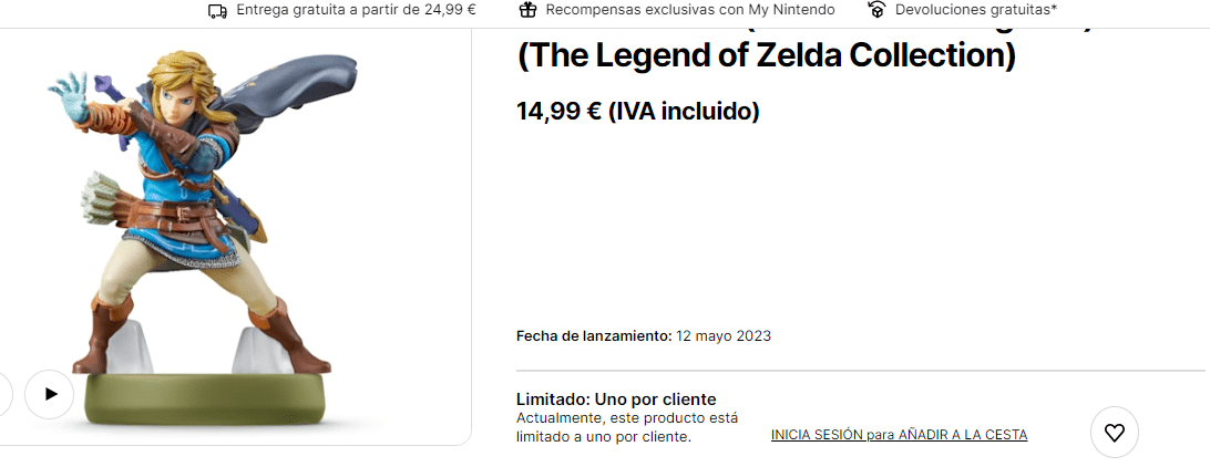Amiibo Link The Legend of Zelda: Tears of the Kingdom · Nintendo · El Corte  Inglés