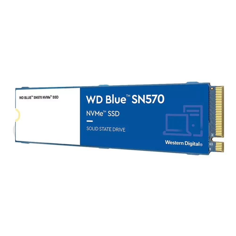 Disco Duro WD Blue SN570 1TB - NVMe SSD, hasta 3500MB/s en lectura por 39.99€