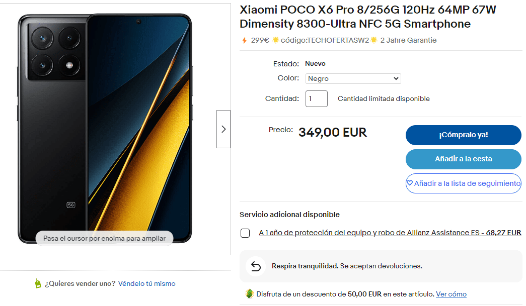 Xiaomi POCO X6 Pro 5G [8GB + 256GB] » Chollometro