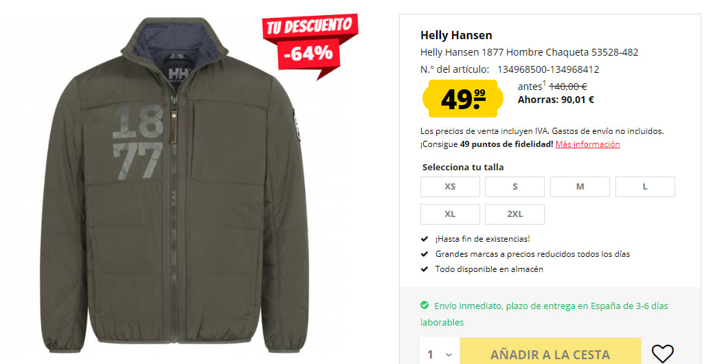 Cazadora Helly Hansen 1877 Hombre » Chollometro