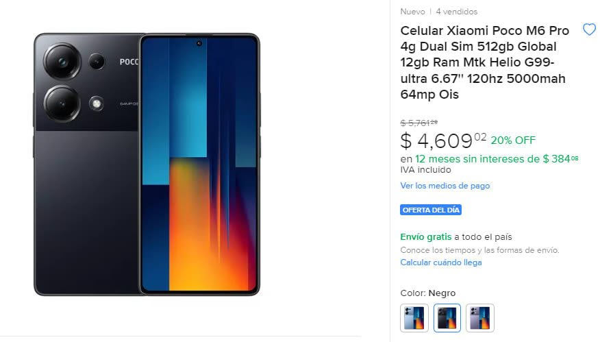 POCO M6 Pro 12/512GB Azul Libre