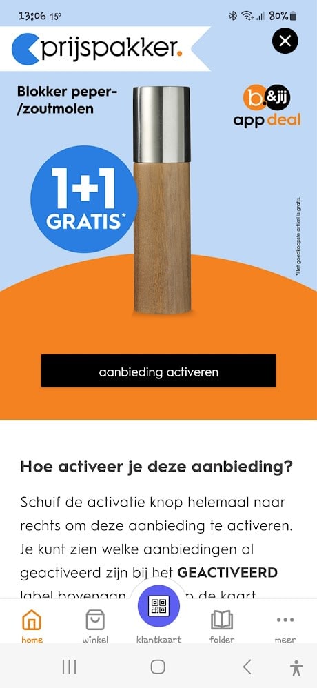 hangen Hardheid monteren Blokker zout-/pepermolen acacia 1+1 gratis bij Blokker