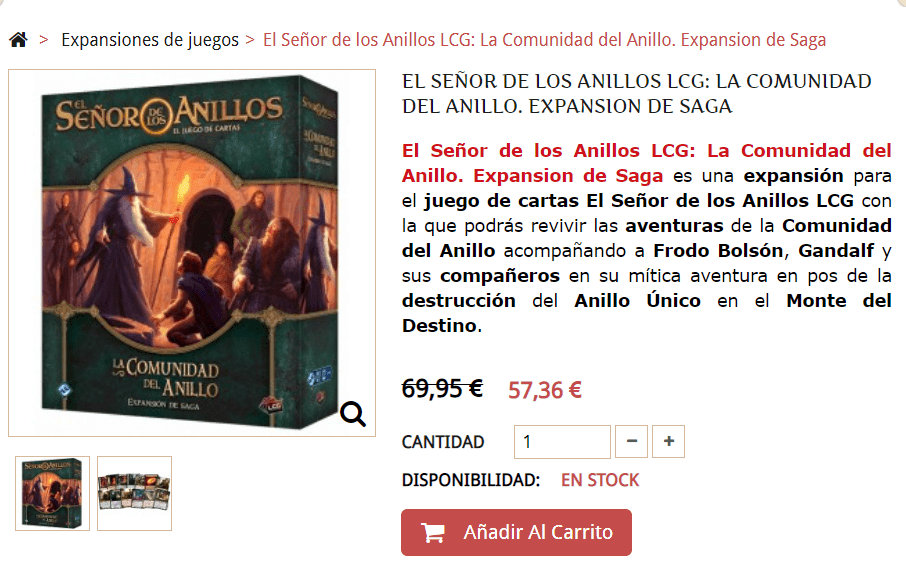 comprar El Señor de los Anillos LCG: La Comunidad del Anillo Expansión de  Saga