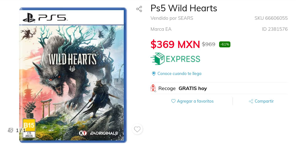 Juego Wild Hearts Para Playstation 5