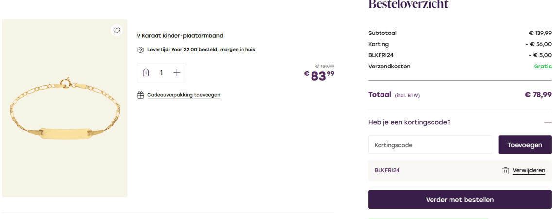 €5 korting tijdens Black friday bij Lucardi