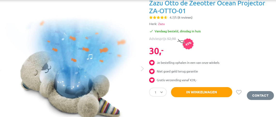 Gevoel van schuld Verfrissend Tegenstander ZAZU Otto Lichtprojector voor €30 bij Mamaloes