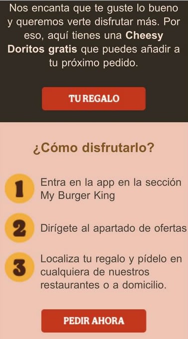 Hamburguesa de Doritos Cheesy 0 coronas Gratis