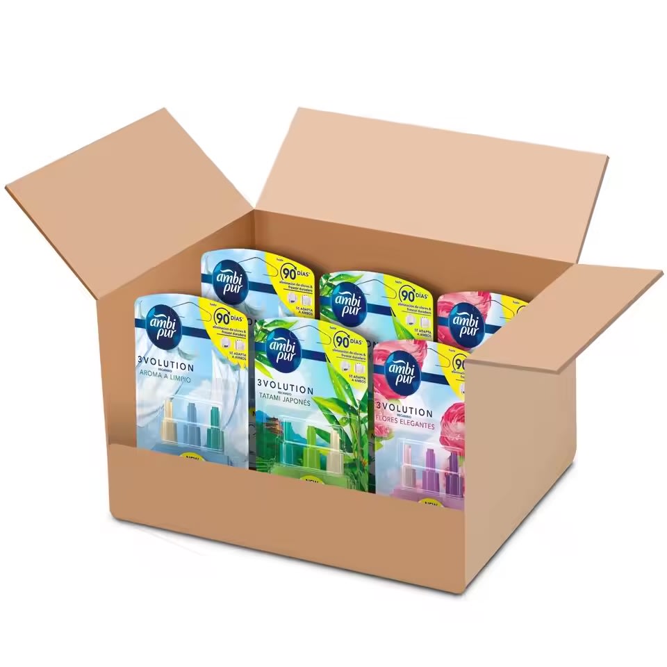 Pack Ahorro Recambios Ambi pur 3VOLUTION, 6 recambios, 3 aromas Por 21,75€