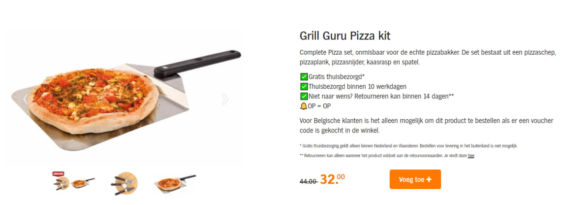 Bestudeer Snelkoppelingen Piket Grill Guru Pizza Set voor €32 bij de AH