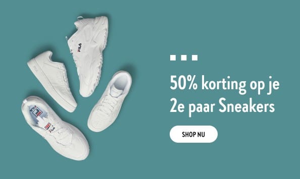 50% op 2e paar sneakers al afgeprijsd!) of bij Perry