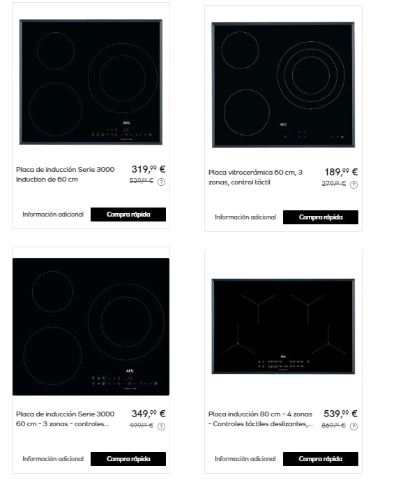 Recopilacion de Placas de Induccion AEG con Hasta 60% de Descuento en  Privalia