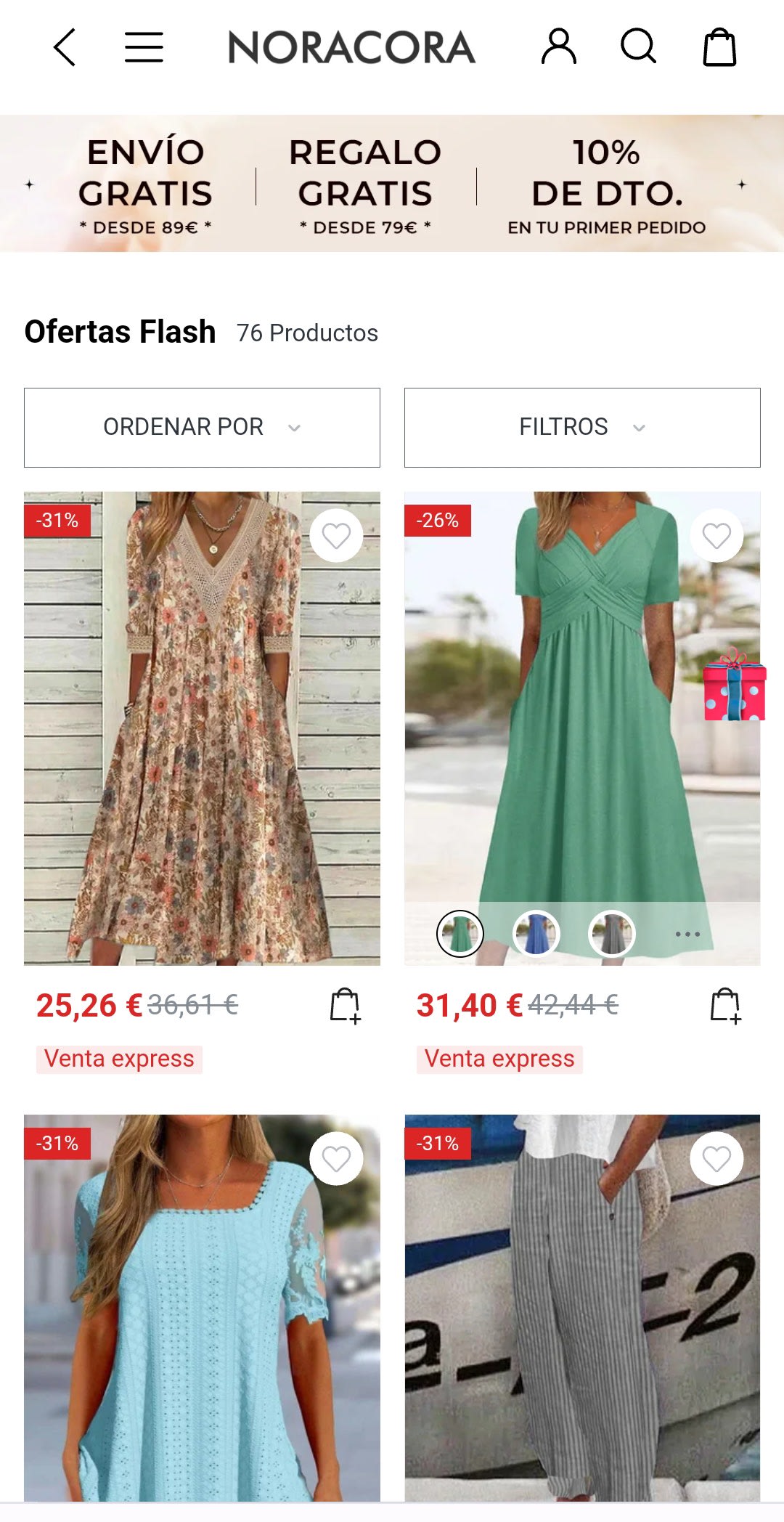 Ofertas flash en Noracora (ropa de mujer casual, tops y vestidos) + 10%  EXTRA » Chollometro