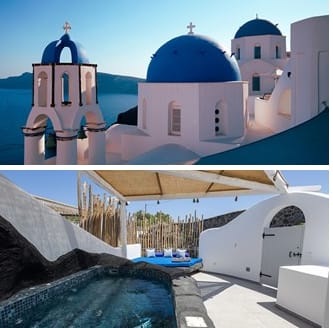 Estancia de 1 noche para dos con desayunos incluidos en Santorini en una Junior Suite con jacuzzi