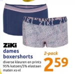Ziki boxershorts 2 stuks voor €2,99