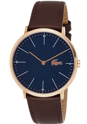 Lacoste heren horloge met bruine leren band voor €69,14