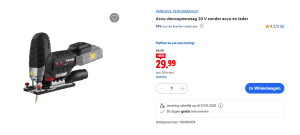 PARKSIDE PERFORMANCE® Accu-decoupeerzaag 20 V zonder accu en lader voor €29,99 in de Lidl webshop