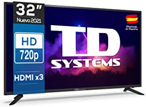 TD Systems - Televisores 32 Pulgadas Led - 3 años de garantía - K32DLG12H  Modelo 2021 : : Electrónica