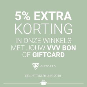 aankunnen Memo Opschudding Met VVV bon of giftcard 5% extra korting bij The Little Green Bag
