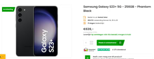 Samsung Galaxy S23+, 256GB opslag Zwart voor €629 bij Phonemarket