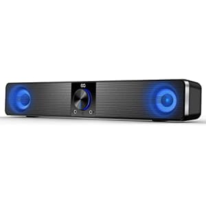 Altavoz PC Sobremesa, 10W Altavoces Gaming USB de Ordenador Sobremesa, Modo  Ritmo Barra de Sonido RGB