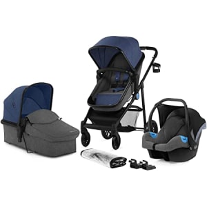 Kinderkraft Carrito Bebé 3 en 1 JULI, Silla de Paseo, Silla Coche,  Accesorios, Azul por solo