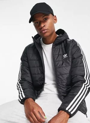 Sabio capa casete Chaqueta Adidas con capucha de 3 rayas Adicolor por 48€