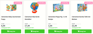 50% korting op Clementoni speelgoed bij Plein