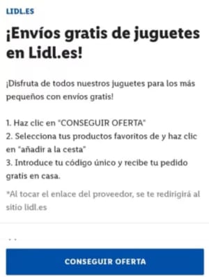 Black Friday Gratis envío Juguetes en tienda LIDL