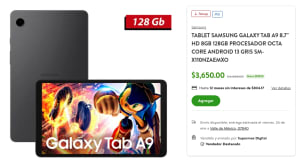 TABLET SAMSUNG GALAXY TAB A9 8.7 HD 8GB 128GB PROCESADOR OCTA CORE ANDROID  13 GRIS SM-X110NZAEMXO