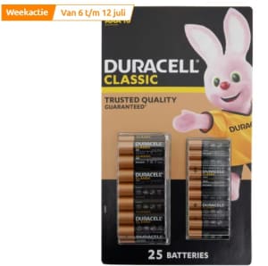 Eervol St Verlichten Duracell batterijen AA/AAA 25 pack voor €10,95 bij de Action