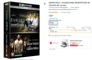 Green Mile + Shawshank Redemption (4K Ultra HD Blu-ray) voor €23,99 bij Amazon