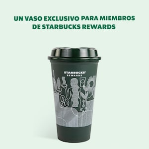 STARBUCKS: VASO REUSABLE EN LA COMPRA DE BEBIDA GRANDE O VENTI +