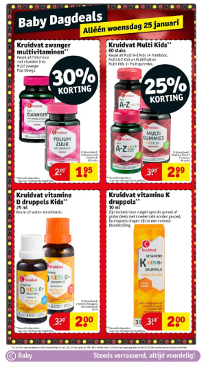 Kruidvat baby dagdeals van 25 januari