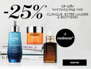 25% Korting op Biotherm, Estée Lauder en Clinique producten Douglas