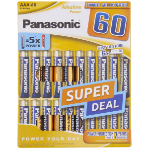 60 Panasonic alkaline batterijen AA of AAA voor €9,95 Action