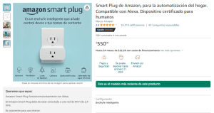 Smart Plug de , para la automatización del hogar. Compatible con  Alexa, Dispositivo certificado para humanos