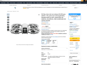 Dron DJI Neo 12 megapixel Seguimiento de objetivos por IA Vídeo 4K por solo 163,64€