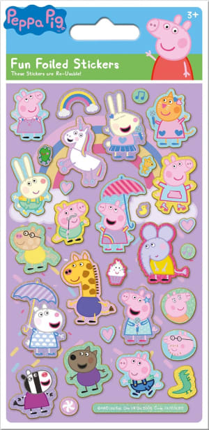 Pegatinas Peppa Pig , reutilizables (19,5 x 9,5 cm) por 1,47€