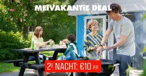 Boek de 2e nacht voor maar € 10,- per persoon in Walbi Village