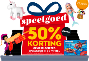 buitenste weten Bovenstaande 50% korting op geselecteerd speelgoed bij Blokker