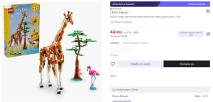 Lego Creator Safari de Animales Salvajes Set, jirafa, gacelas y león por 46,99€ (cuenta nueva por 36,99€)