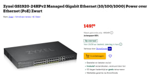 ZyXEL GS1920-24HPv2 switch voor €149,99 bij Bol