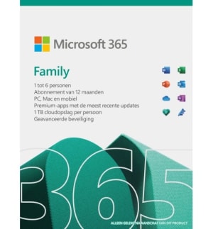 Microsoft Office 365 Family (voorheen 365 Home) voor €50 bij Goedkoopsteantivirus