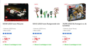 25% korting op LEGO Icons en Super Heroes bij Dreamland