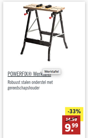 lood Evolueren Zogenaamd POWERFIX® Werktafel voor 9,99 euro (ex 3,99 euro verzendkosten) voor 13,98  euro