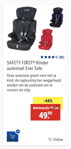 Vader stap in vertalen SAFETY FIRST® Kinder autostoel Ever Safe voor 49,99 euro