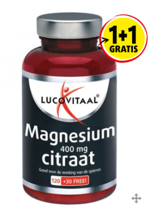 Telegraaf Reiziger Shilling Magnesium Citraat tabletten 400 mg 150 tabletten 1+1 Gratis
